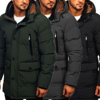 New autumn and winter men's cotton-padded jacket casual down padded jacket men's thick padded jacket solid color hooded men's jacket