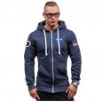 New products for autumn and winter men's hooded sweater NASA astronaut print slim jacket