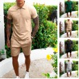 New suit men's summer sports trousers full set of short-sleeved two-piece t-shirt shorts men