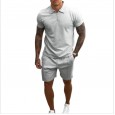 New suit men's summer sports trousers full set of short-sleeved two-piece t-shirt shorts men