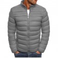 Winter men's solid color stand-up collar padded jacket stand-up collar casual jacket coat cotton-padded jacket men