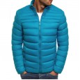 Winter men's solid color stand-up collar padded jacket stand-up collar casual jacket coat cotton-padded jacket men