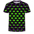 Ouma Men's Summer 3D Abstract Printed Short Sleeve T-shirt New Casual