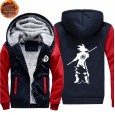 Autumn and winter European code new products plus velvet Wukong hooded jacket men's casual jacket sweater