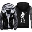 Autumn and winter European code new products plus velvet Wukong hooded jacket men's casual jacket sweater