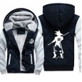 Autumn and winter European code new products plus velvet Wukong hooded jacket men's casual jacket sweater