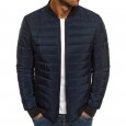 Cotton-padded jacket men's autumn and winter new men's self-cultivation cotton-padded jacket stand-up collar padded jacket solid color casual warm cotton jacket men