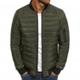 Cotton-padded jacket men's autumn and winter new men's self-cultivation cotton-padded jacket stand-up collar padded jacket solid color casual warm cotton jacket men