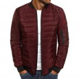 Cotton-padded jacket men's autumn and winter new men's self-cultivation cotton-padded jacket stand-up collar padded jacket solid color casual warm cotton jacket men