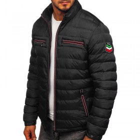 Autumn and winter men's men's stand-up collar jacket solid color zipper cotton clothing green casual warm cotton clothing