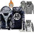 Autumn and winter men's thick Wukong sweater hooded plus fleece casual zipper sweater