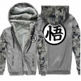 Autumn and winter men's thick Wukong sweater hooded plus fleece casual zipper sweater