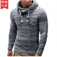 Ouma Fall and Winter Men's Turtleneck Sweater Long Sleeve Warm Cold-proof Knitted Sweater Men's Knitted Sweater Thicken