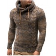 Ouma Fall and Winter Men's Turtleneck Sweater Long Sleeve Warm Cold-proof Knitted Sweater Men's Knitted Sweater Thicken