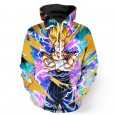 3D Anime Dragon Ball Print Hooded Pocket Pullover Sweater Men's Trendy Hooded Men's Sweatshirt