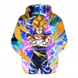 3D Anime Dragon Ball Print Hooded Pocket Pullover Sweater Men's Trendy Hooded Men's Sweatshirt