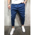 T75 men's solid color casual pants wild straight foot pants men's trousers