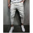 T75 men's solid color casual pants wild straight foot pants men's trousers