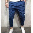 T75 men's solid color casual pants wild straight foot pants men's trousers
