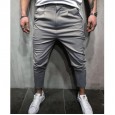 T75 men's solid color casual pants wild straight foot pants men's trousers