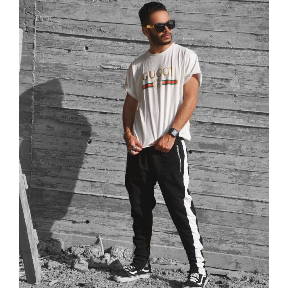C404 new male color matching sports casual pants