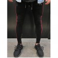 T30 new men's casual color pants zipper troupe pants casual pants