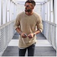 T05 men's sweater round leader sleeve bottoming shirt sweater