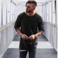 T05 men's sweater round leader sleeve bottoming shirt sweater