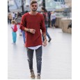 T05 men's sweater round leader sleeve bottoming shirt sweater