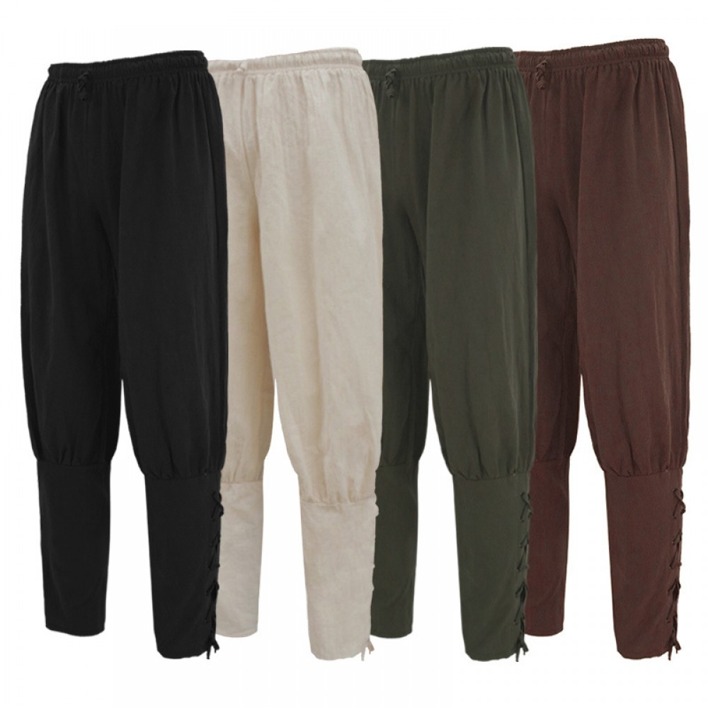Casual Pants Men's Summer Pants Ankle Belt Pants Medieval Pirate Boat Fast Dry Pants