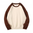 Spring And Autumn Color Matching Round Neck Tide Sweater Long Sleeves Loose Casual Service Advertising Shirt Cultural Clothes Printing
