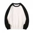 Spring And Autumn Color Matching Round Neck Tide Sweater Long Sleeves Loose Casual Service Advertising Shirt Cultural Clothes Printing